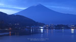 ワイドスクリーン自然壁紙(16:9-1600x900)－夜明け前の富士山