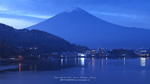ワイドスクリーン自然壁紙(16:9-1366x768)－夜明け前の富士山