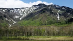 ワイドスクリーン自然壁紙(16:9-1366x768)－残雪の景鶴山