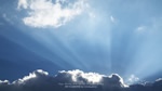 ワイドスクリーン自然壁紙(16:9-1366x768)－雲間からの光