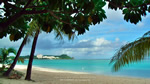 ワイドスクリーン自然壁紙(16:9-1366x768)－グアム島の砂浜