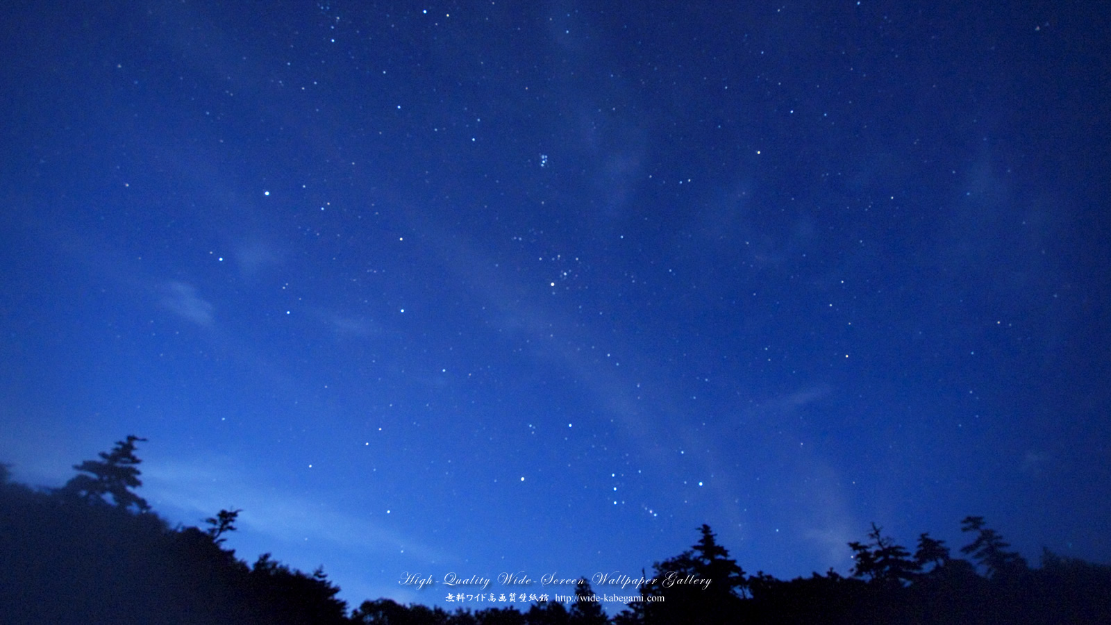 ワイド壁紙(1600x900)－星降る空