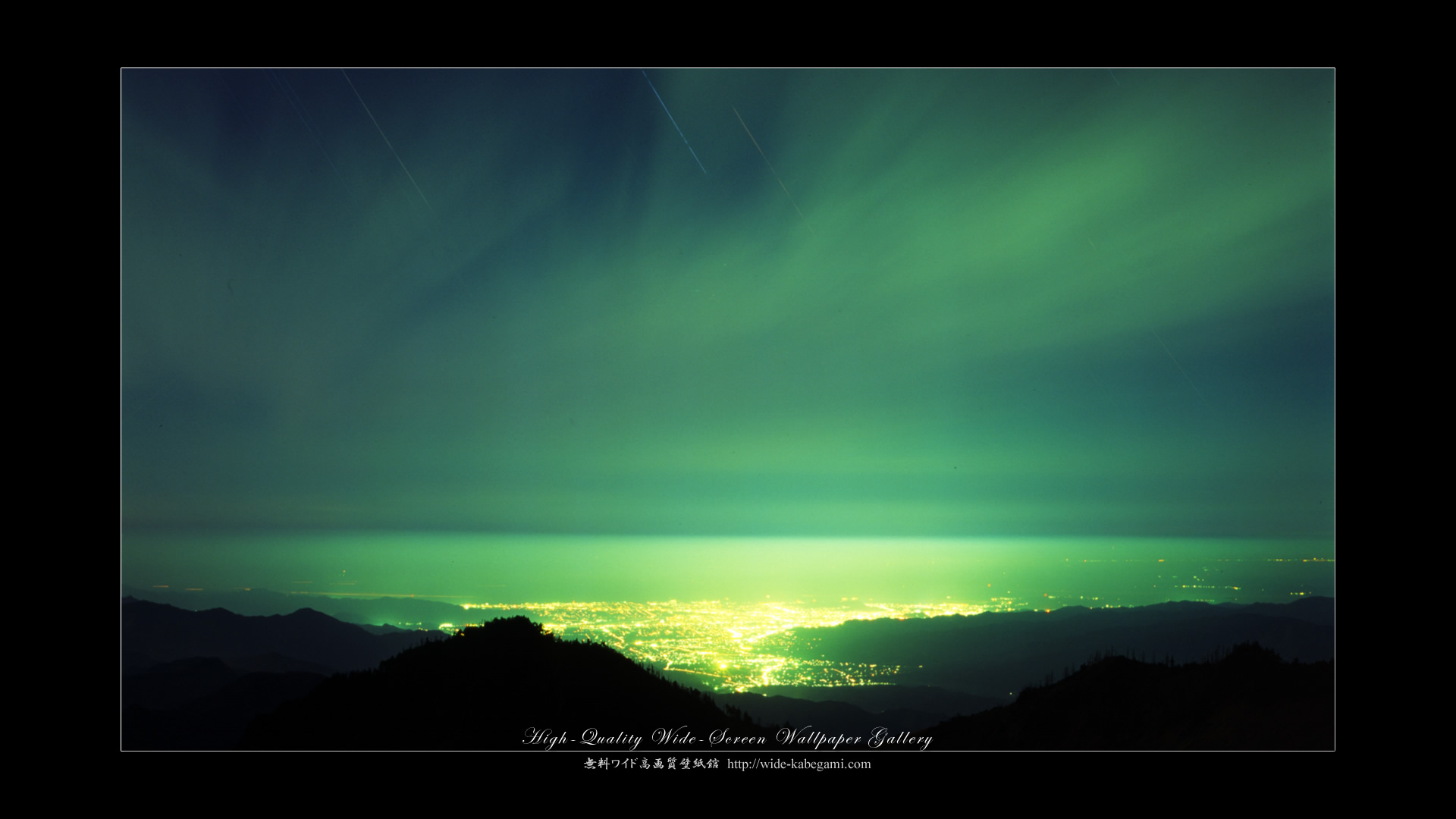 自然風景のワイド壁紙 1920x1080 山上からの夜景 無料ワイド高画質壁紙館